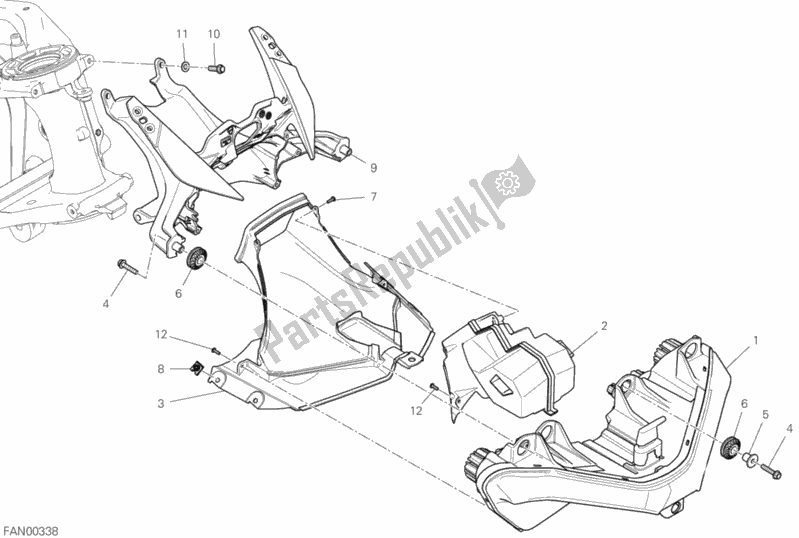 Todas las partes para Faro de Ducati Superbike Panigale V4 R USA 998 2019